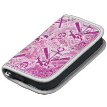 Modèle nautique d'ancre de rockabilly rose pochettes folios