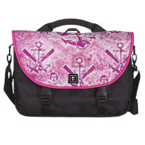 Modèle nautique d'ancre de rockabilly rose saccommuter