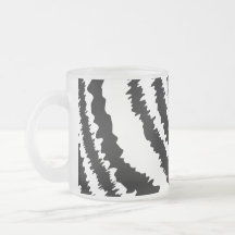 Modèle noir d'impression de zèbre mugs à café