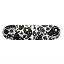 Modèle noir et blanc de Paisley Plateaux De Skateboards
