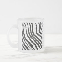 Modèle noir et blanc d'impression de zèbre mug à café