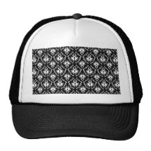 Modèle noir et blanc élégant de damassé casquette de camionneur