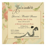 Modèle nuptiale vintage d'invitation de douche