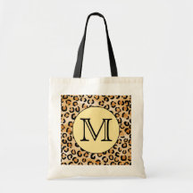 Modèle personnalisé d'empreinte de léopard de mono sacs en toile