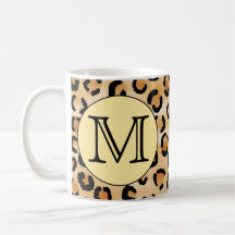 Modèle personnalisé d'empreinte de léopard de mono tasse