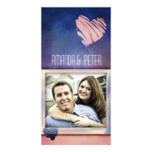 Modèle photo de la carte colorée de Valentine/amou Photocarte