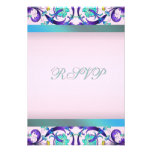 Modèle pourpre bleu turquoise du rose RSVP Bristols