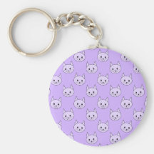 Modèle pourpre lilas de chat porte-clef