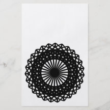 Modèle rond noir de style de dentelle tract personnalisé