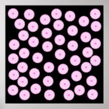 Modèle rose de petit gâteau poster