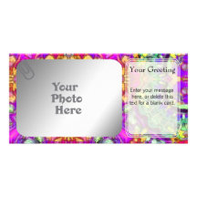 Modèle rose encré de PhotoCard Carte Avec Photo