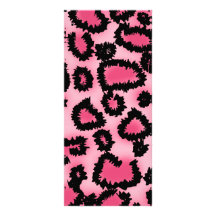 Modèle rose et noir d'empreinte de léopard carte double customisable