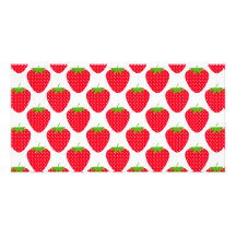 Modèle rouge de fraise photocarte customisée