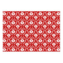Modèle rouge et blanc lumineux de damassé cartes de visite professionnelles