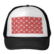 Modèle rouge et blanc lumineux de damassé casquettes de camionneur