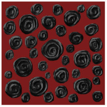 Modèle rouge foncé et noir de rose découpages en acrylique