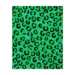 Modèle vert d'empreinte de léopard de couleur prospectus