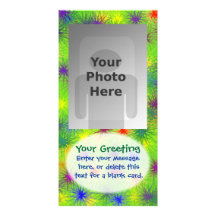 Modèle vertical de PhotoCard de points brouillés v Photocarte
