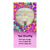 Modèle vertical rose encré de PhotoCard Photocarte Personnalisée
