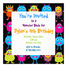Modèles mignons d'invitation de fête d'anniversair