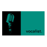 Modern Icon Silhouette - vocalist  | black/grey Business Card