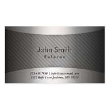 Modern Metal Stripes Referee Business Card