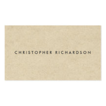 MODERNE et MINIMAL sur le CARTON BRONZAGE Cartes De Visite Professionnelles