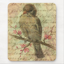 Moineau vintage tapis de souris