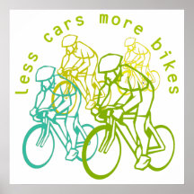 Moins de voitures plus de vélos posters