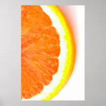 Moitié d'une tranche orange affiches