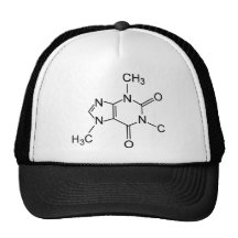 Molécule de café de caféine casquettes de camionneur
