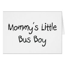 Mommys peu de garçon d'autobus cartes de vœux