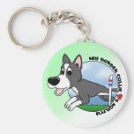Mon agilité Keychain d'amours de border collie Porte-clefs
