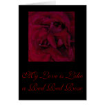 Mon amour est comme un rose rouge rouge carte