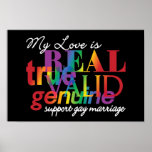 Mon amour est vrai mariage homosexuel de soutien affiche