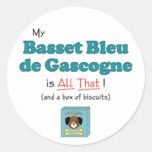 Mon Basset Bleu de Gascogne est tout cela ! Autocollants