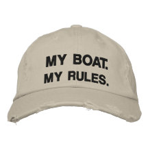 Mon bateau. Mes règles - canotage drôle Casquette De Baseball