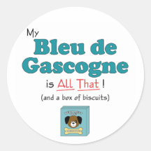 Mon Bleu de Gascogne est tout cela ! Adhésif Rond