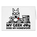 Mon chien de geek fait mon travail cartes de vœux