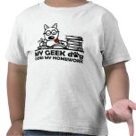 Mon chien de geek fait mon travail t-shirts