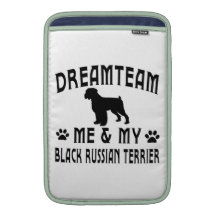 Mon chien noir de Terrier de Russe Poche Macbook