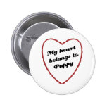 Mon coeur appartient à gluant badge avec épingle
