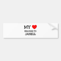 Mon coeur appartient à JANELL Adhésif Pour Voiture