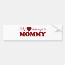 Mon coeur appartient à la maman autocollants pour voiture