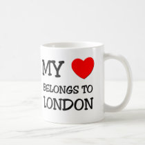Mon coeur appartient à Londres tasses