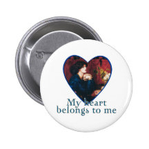 Mon coeur appartient à moi badge avec épingle