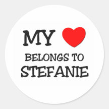 Mon coeur appartient à STEFANIE Adhésifs