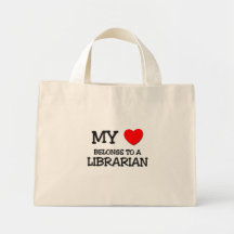Mon coeur appartient à un BIBLIOTHÉCAIRE Sac
