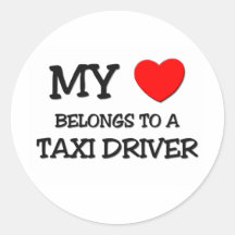 Mon coeur appartient à un CHAUFFEUR DE TAXI Adhésifs