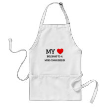Mon coeur appartient à un CONNAISSEUR de VIN Tabliers